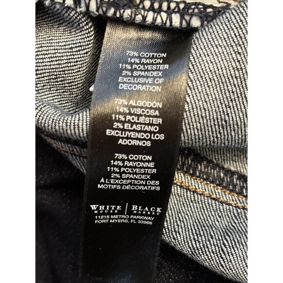 white black blue jeans womens boot leg 12R. Stretch - Picture 12 of 12